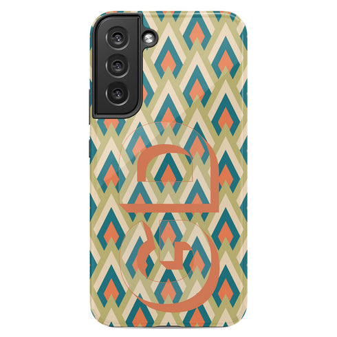 Retro Custom 3D Initials Galaxy Case